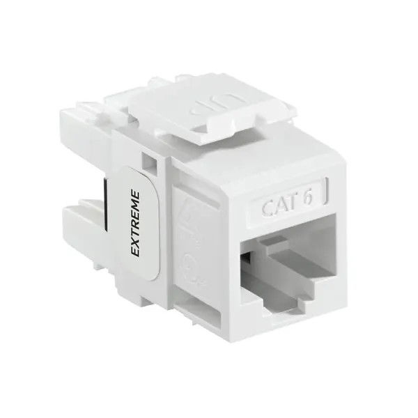 Leviton QuickPort Cat6 white keystone jack