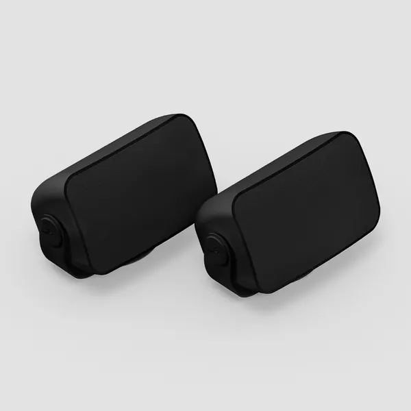 Pair of black Sonos Outdoor speakers by Sonance
